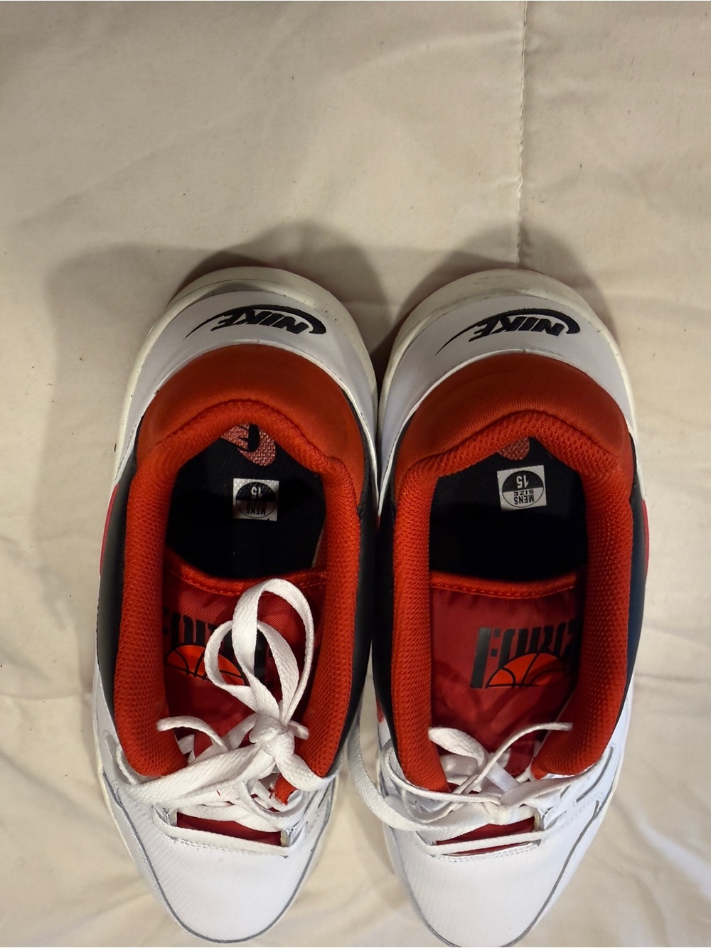 Nike Men’s White, Red & Black Low-Top Sneakers - Picture 4 of 5